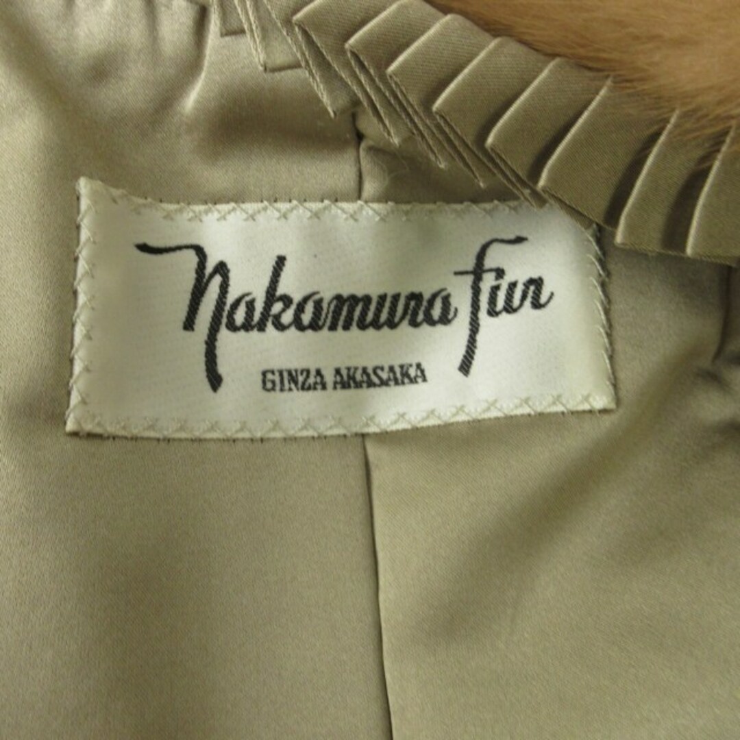 67cm袖丈nakamura fur 美品 ミンクファー コート 13 1/2 約L SOR