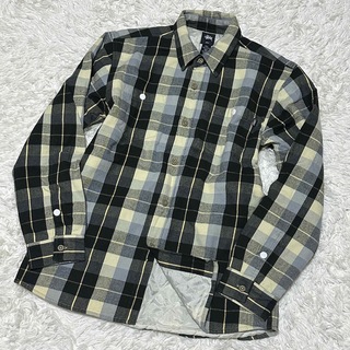 ステューシー(STUSSY)の希少　OLD STUSSY 中綿シャツジャケット　チェック柄　インド製　Lサイズ(シャツ)