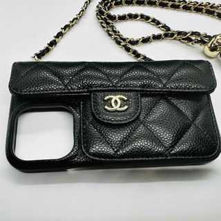 シャネル(CHANEL)のCHANEL スマホショルダー　 14pro 新品(iPhoneケース)