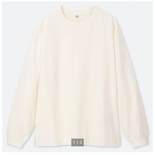 ユニクロ(UNIQLO)のコットンリラックスフィットクルーネックT（長袖）(Tシャツ(長袖/七分))