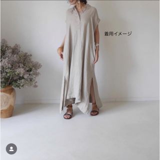 アギュー(ARGUE)の【 BLUE様専用】LINEN TWILL ESSENTIAL DRESS(ロングワンピース/マキシワンピース)