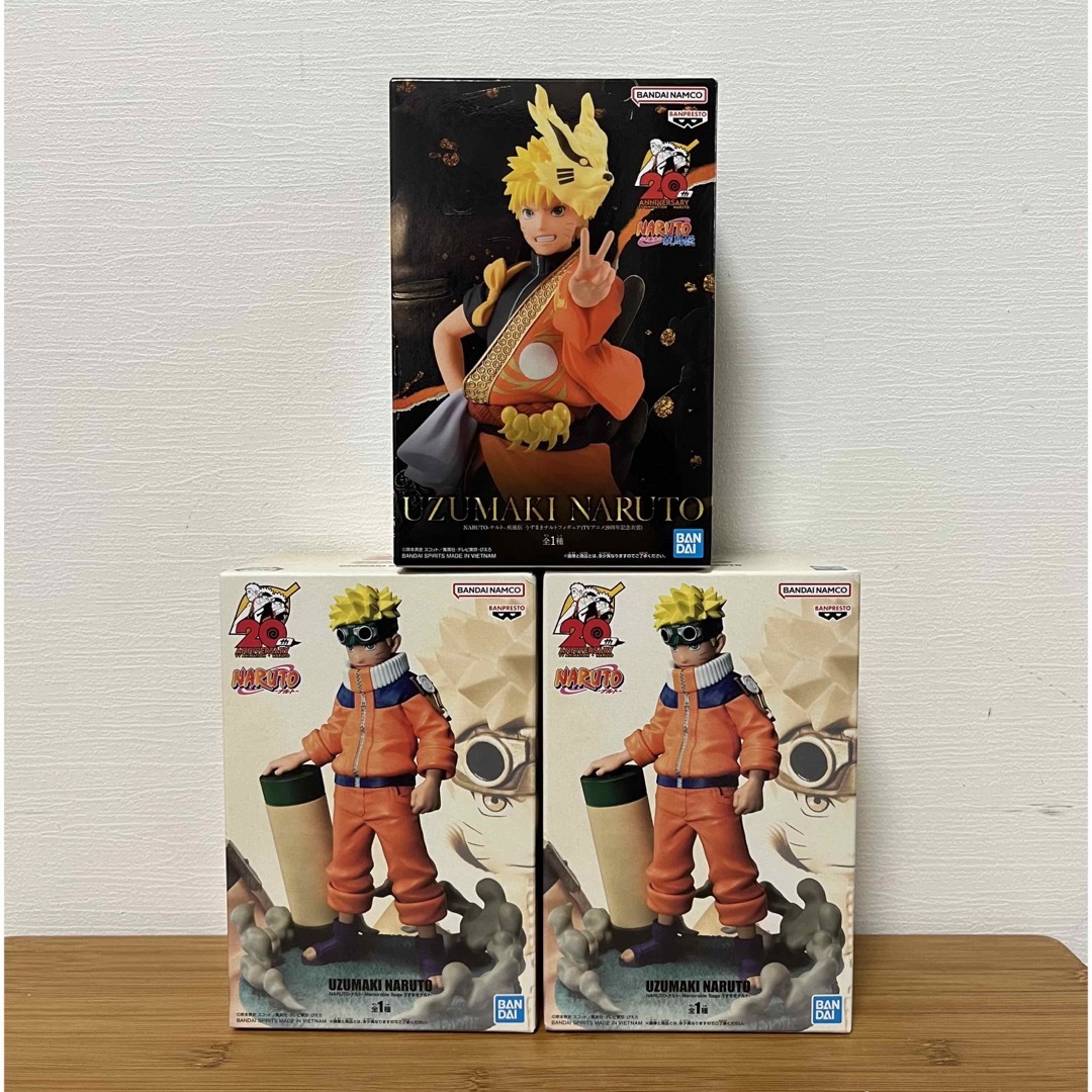 BANDAI - NARUTO うずまきナルト フィギュア 3体セット まとめ売りの