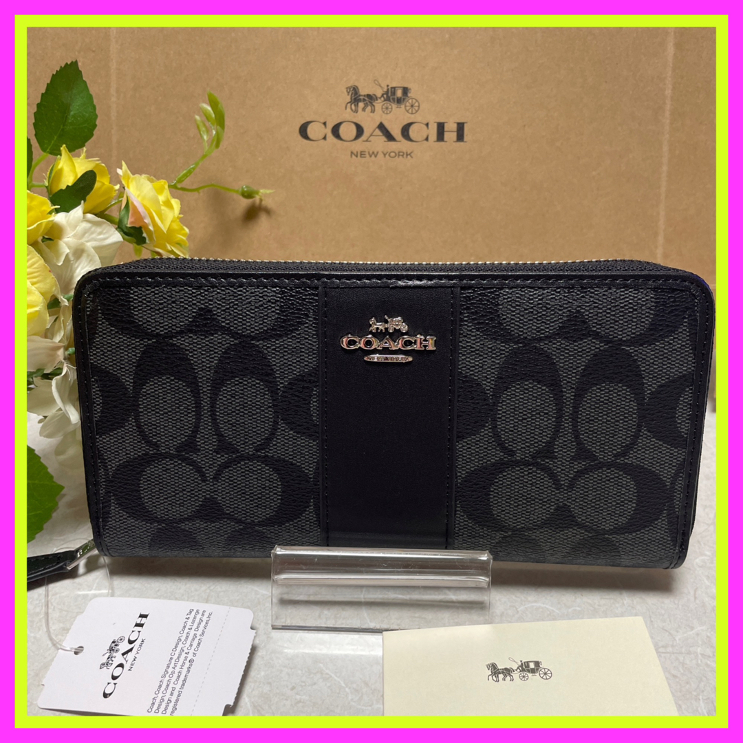 COACH(コーチ)のCOACH  コーチ　長財布　金運UPのブラック　新品・未使用 レディースのファッション小物(財布)の商品写真