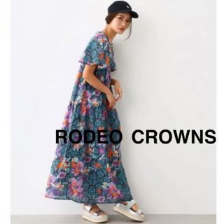 ロデオクラウンズ(RODEO CROWNS)のロデオクラウンズ　花柄　リゾート　ワンピース(ロングワンピース/マキシワンピース)