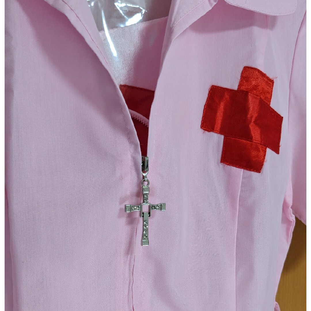 ナース　ナース服　看護師　ピンク エンタメ/ホビーのコスプレ(衣装一式)の商品写真