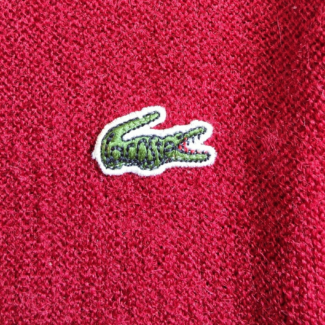 LACOSTE(ラコステ)の【CHEMISE LACOSTE】・ラコステ 文字ワニ アクリルニット ボルドー レディースのトップス(ニット/セーター)の商品写真