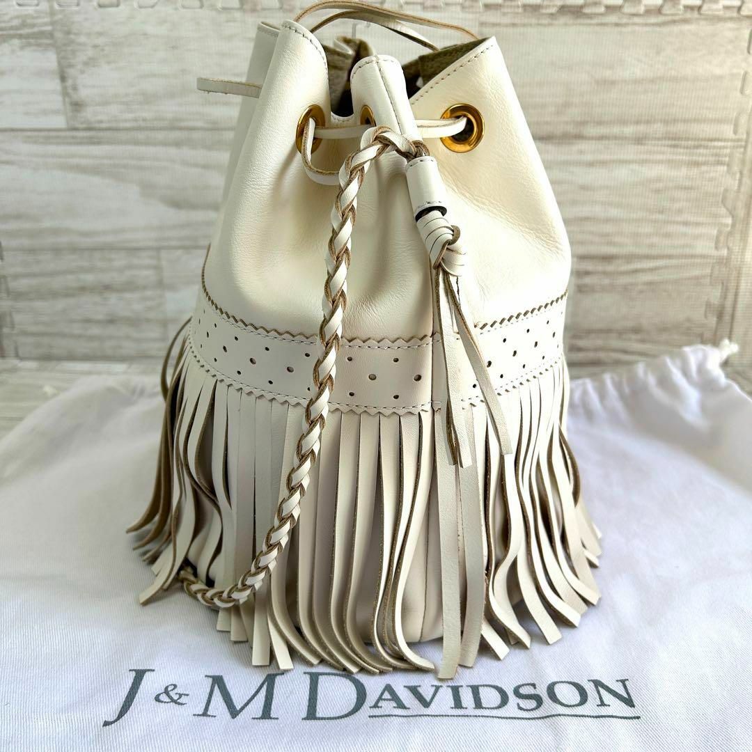 美品・保存袋付き J&M DAVIDSON ✨ バッグ カーニバルL フリンジ
