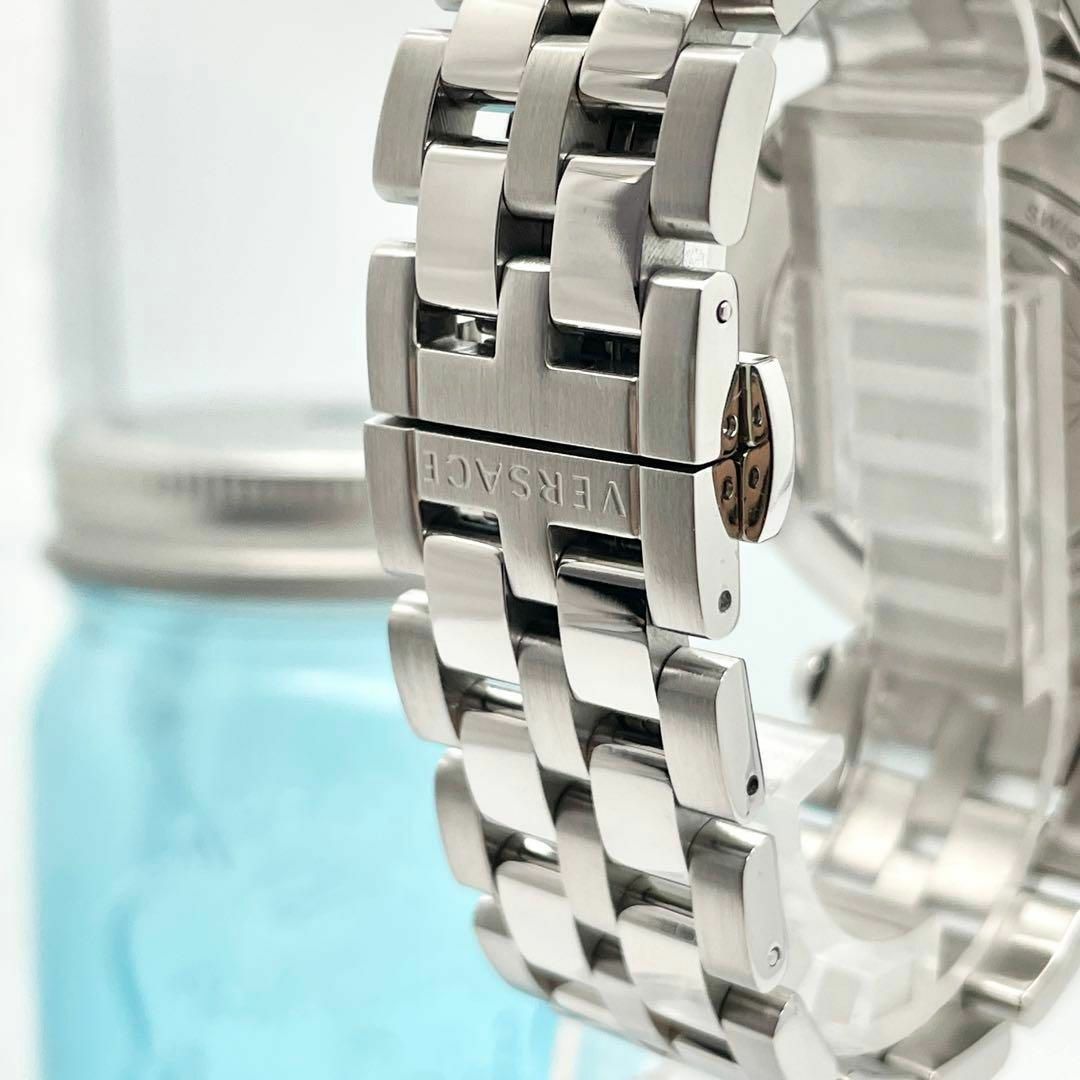 412【美品】Versace ヴェルサーチ時計　メンズ腕時計　GMT・アラーム
