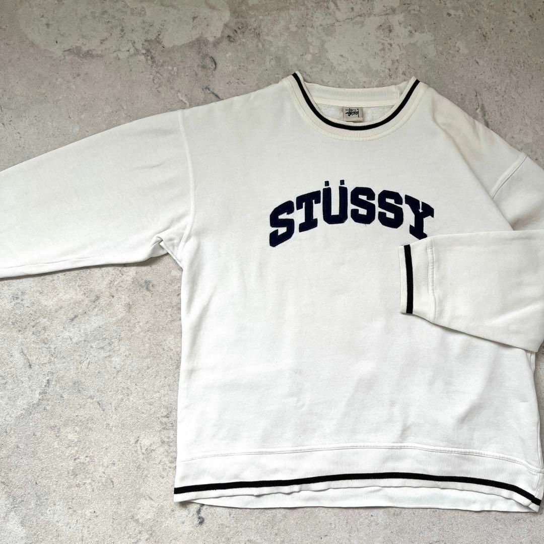 STUSSY - 【90s オールド ステューシー】刺繍ロゴ スウェット