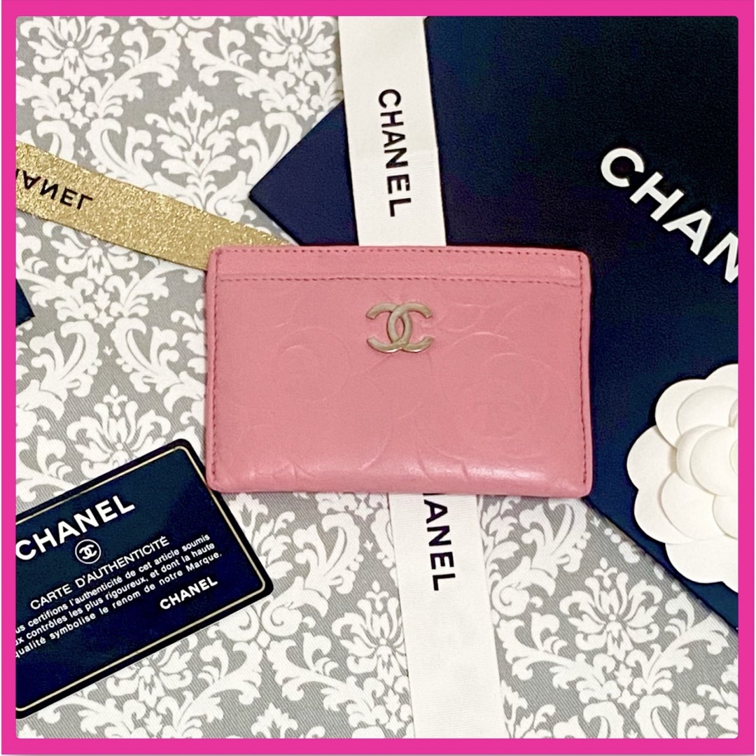 CHANEL - 【極美品】CHANEL シャネル カメリア カードケース パス