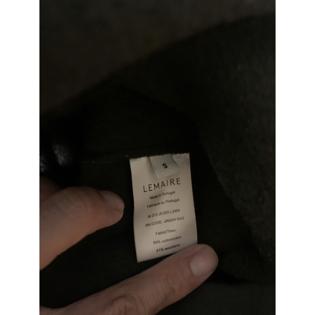 LEMAIRE ルメール 21AW FLEECE SWEATSHIRT フリーススウェットシャツ M213 JE303 LJ069 M LEAD ダークグリーン トレーナー クルーネック プルオーバー トップス【新古品】【LEMAIRE】