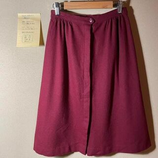 アメリカ古着❗️60sヴィンテージ　ワインレッド　超美品！ウール　高品質スカート(ひざ丈スカート)