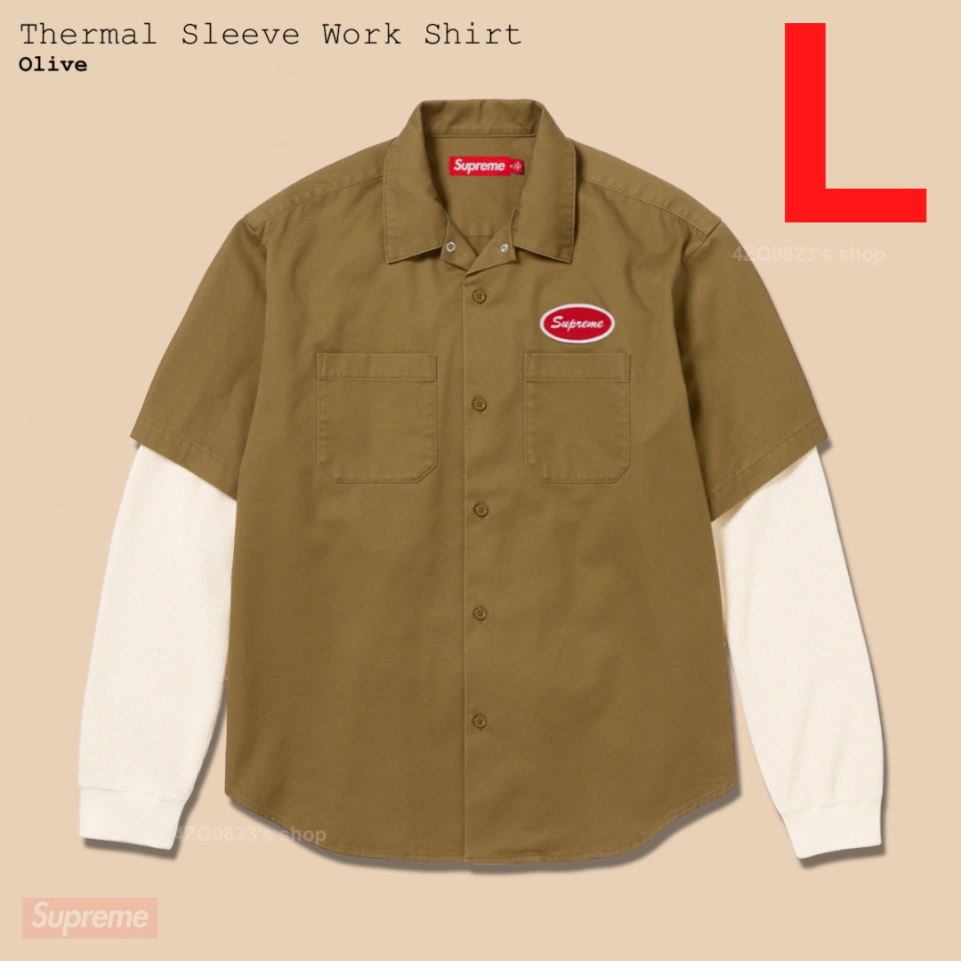 Supreme 23fw Thermal Sleeve Work Shirt L