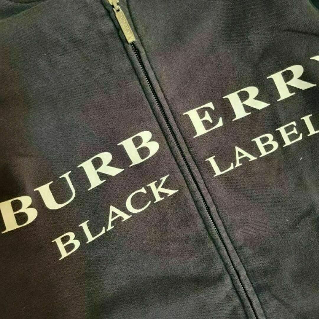 BURBERRY BLACK LABEL - BURBERRY ロゴ 腕ライン お洒落 パーカー