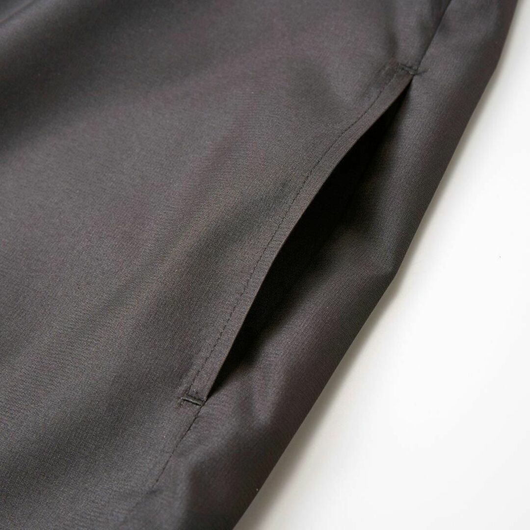 ジャケット ブルゾン ジップアップ スタンドカラー 無地 薄手 XL 黒 メンズのジャケット/アウター(ブルゾン)の商品写真