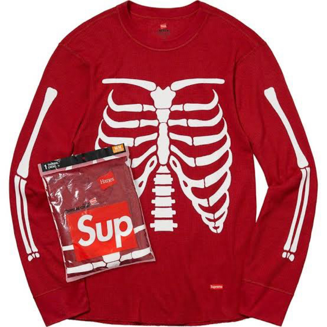 Supreme Hanes Bones Thermal Crew サーマル L-