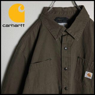 カーハート(carhartt)の【希少XLサイズ】カーハート　肉厚キルティングジャケット　カーキブラウン(ブルゾン)