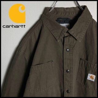 カーハート(carhartt)の【希少XLサイズ】カーハート　肉厚キルティングジャケット　カーキブラウン(ブルゾン)