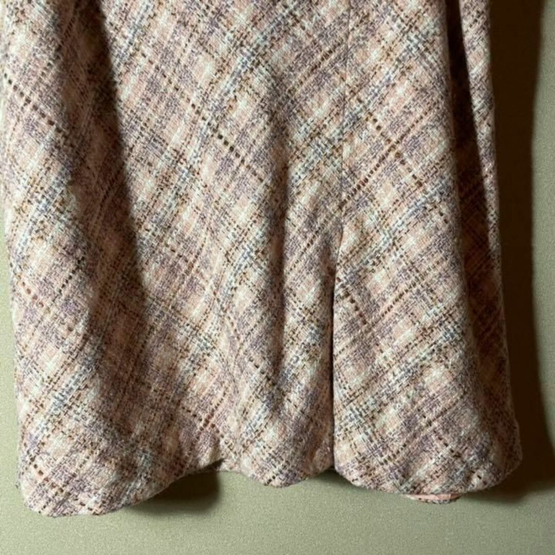 アメリカ古着❗️80sヴィンテージ　タータンチェック　ウール　高品質　古着女子 レディースのスカート(ひざ丈スカート)の商品写真