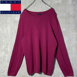 TOMMY HILFIGER USA IMPORTニットセーター　トミー赤紫(ニット/セーター)