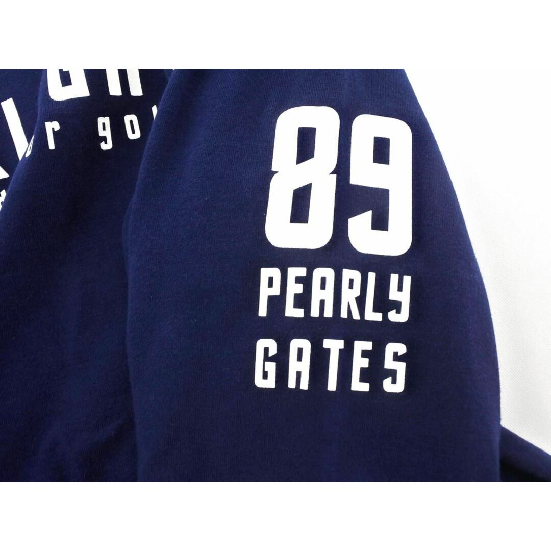PEARLY GATES - パーリーゲイツ プリント ハイネック Tシャツ size0/紺 レディースの通販 by ラクマ公式ショップ