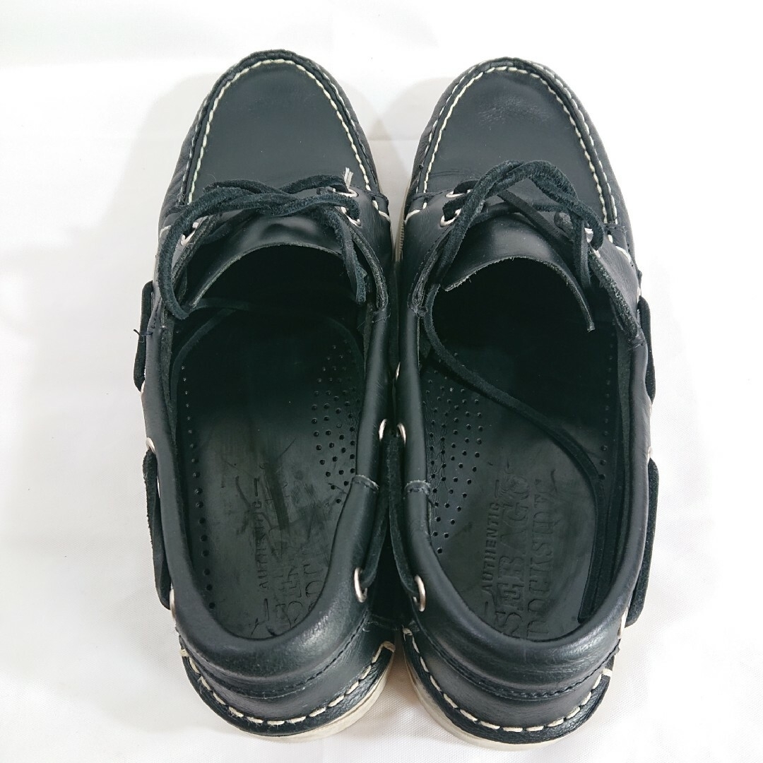 SEBAGO - □セバゴ/ドッグサイズ/デッキシューズ/黒レザー/27E SEBAGO - □セバゴ/ドッグサイズ/デッキシューズ/黒レザー/27E