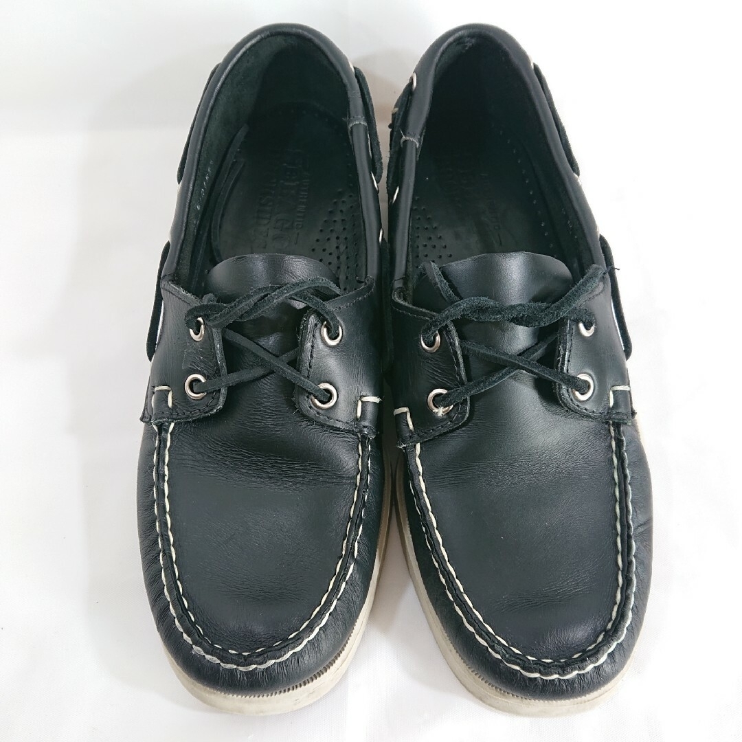 SEBAGO(セバコ)の■セバゴ/ドッグサイズ/デッキシューズ/黒レザー/27E幅広/9W/SEBAGO メンズの靴/シューズ(デッキシューズ)の商品写真