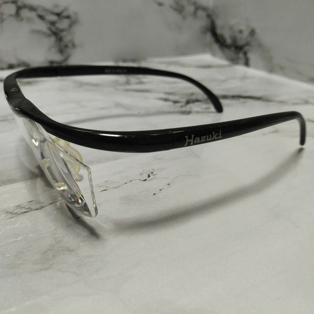 1896超美品　ハズキルーペ　メガネ　眼鏡　度強　ハーフリム　ブラック　ラメ 7