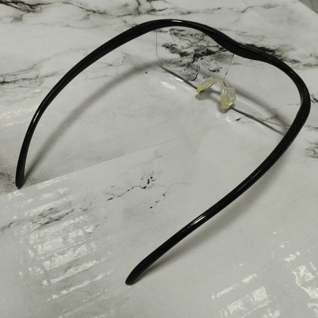 1896超美品　ハズキルーペ　メガネ　眼鏡　度強　ハーフリム　ブラック　ラメ 9