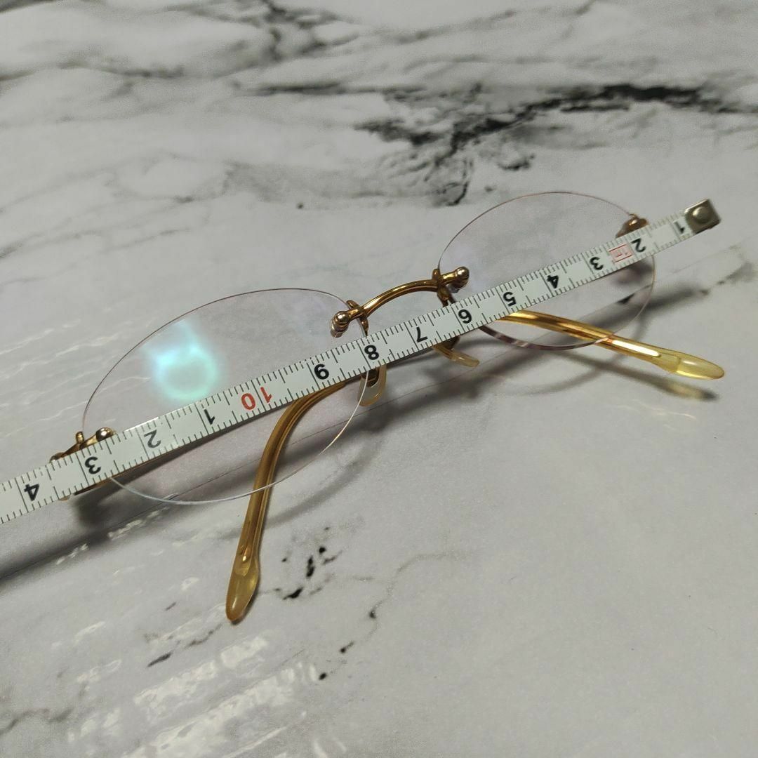 1906超美品 クリスチャンディオール メガネ 眼鏡 度弱 7565 CDロゴ