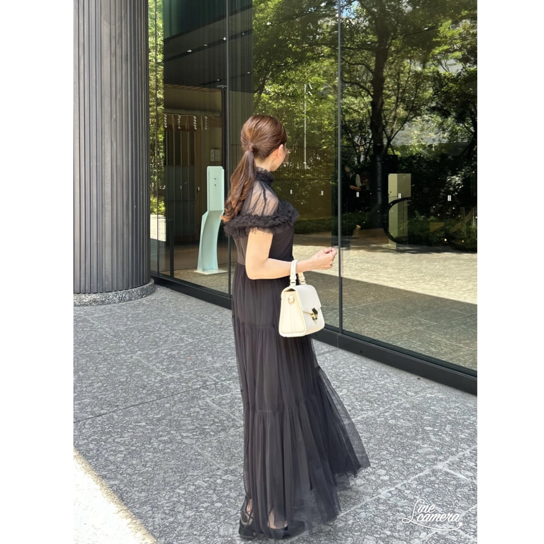 acka sheer shoulder dress    サイズ1ロングドレス