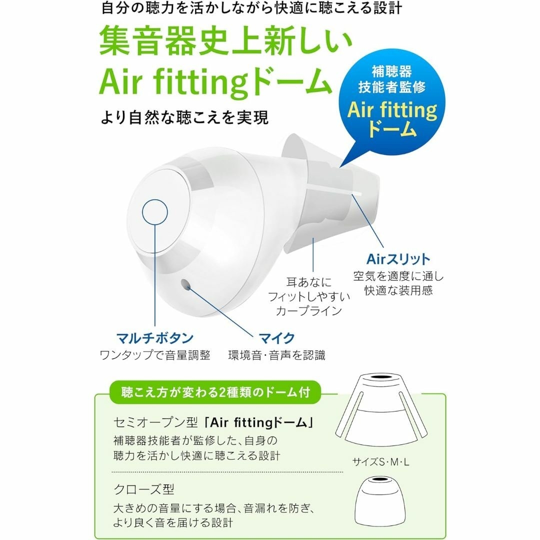 [ みみサポ ] 集音器 イヤホン ブルートゥース 【 新しい聴こえの イヤホン 3