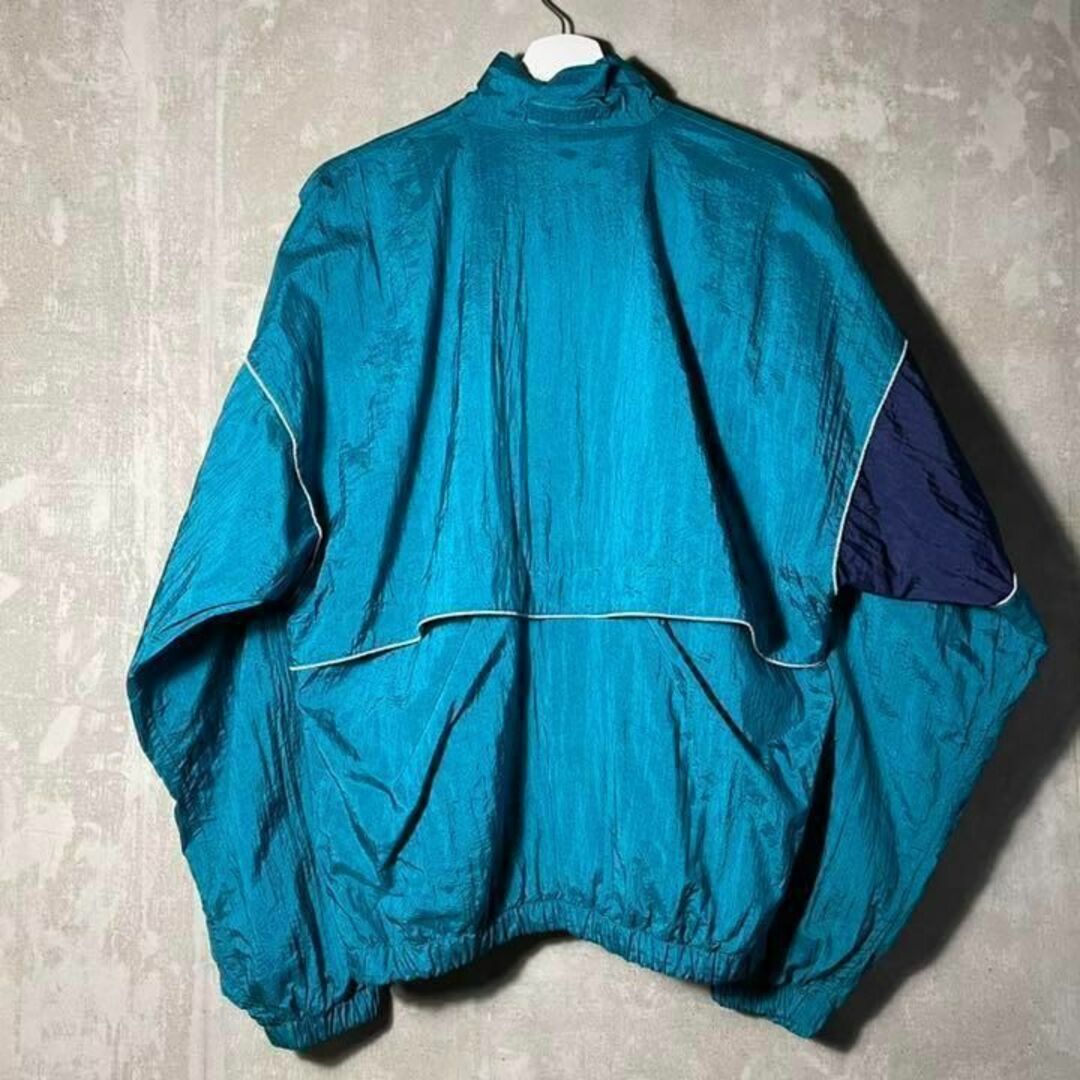 90s ROAD USA IMPORT アメリカ古着　ナイロンジャケット　青紺 メンズのジャケット/アウター(ナイロンジャケット)の商品写真