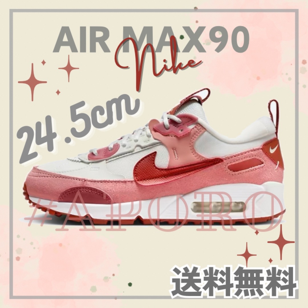NIKE ナイキ AIR MAX90 エアマックス90 ピンク レッド24.5 | フリマアプリ ラクマ