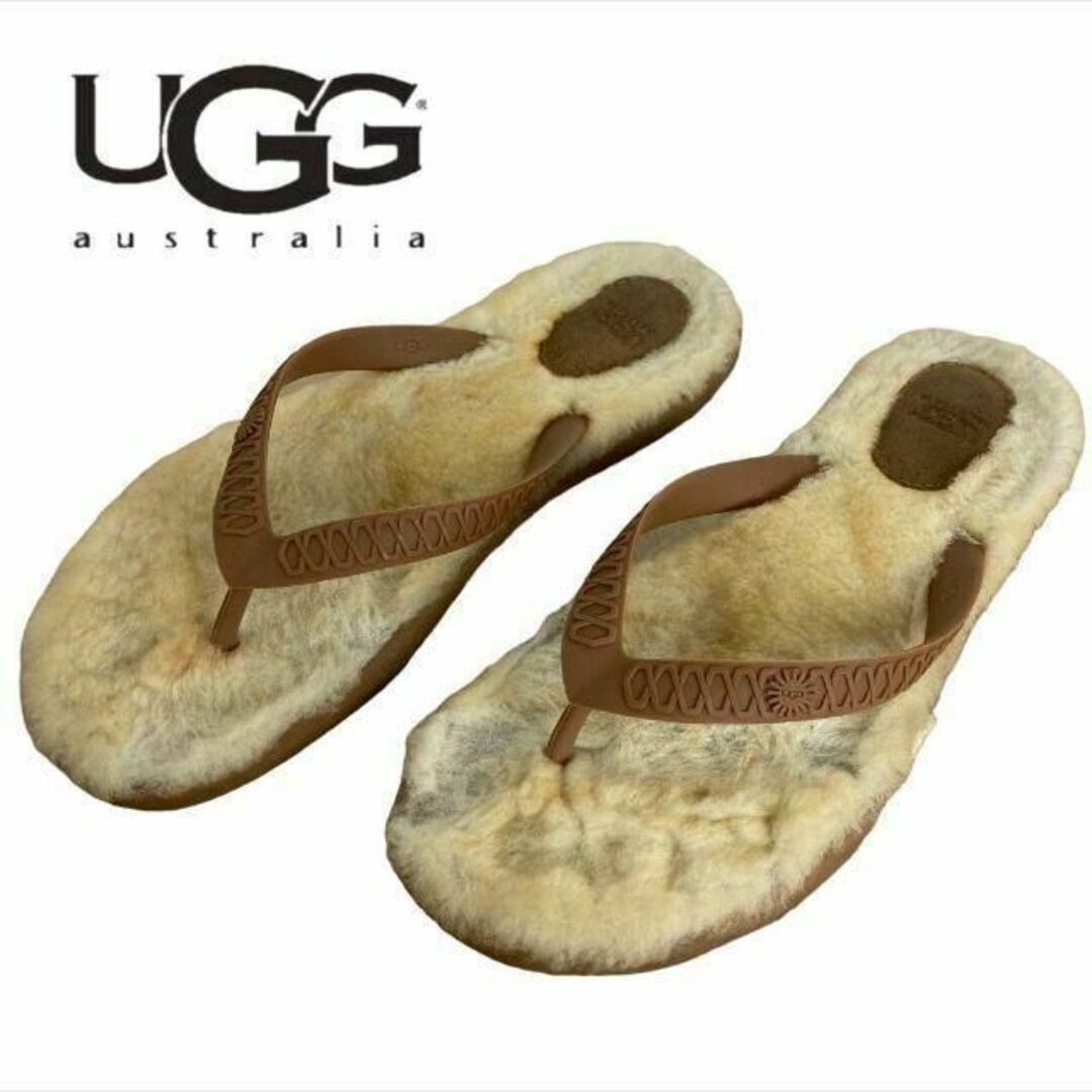 UGG アグ　ビーチサンダル　ボア　シープスキン　レディース | フリマアプリ ラクマ