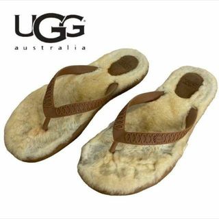 アグ(UGG)のUGG アグ　ビーチサンダル　ボア　シープスキン　レディース(サンダル)