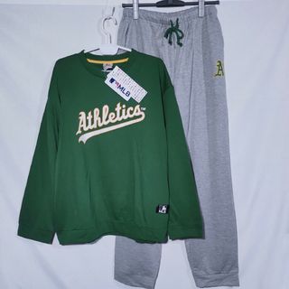 メジャーリーグベースボール(MLB)の新品 上下セット XL アスレチックス MBL メジャーリーグ 藤浪晋太郎 裏毛(その他)