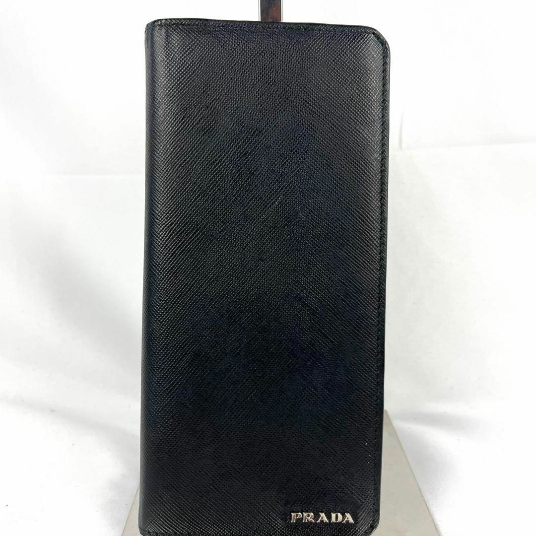 極美品✨ プラダ PRADA 長財布 サフィアーノレザー ロザンジュ ブラック-