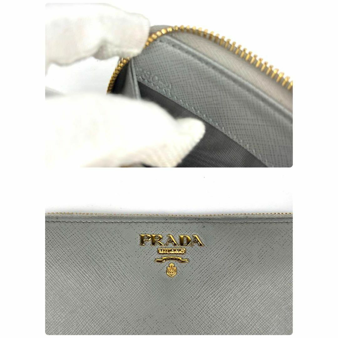 極美品✨ 現行 プラダ長財布 サフィアーノ バイカラー RFID搭載-