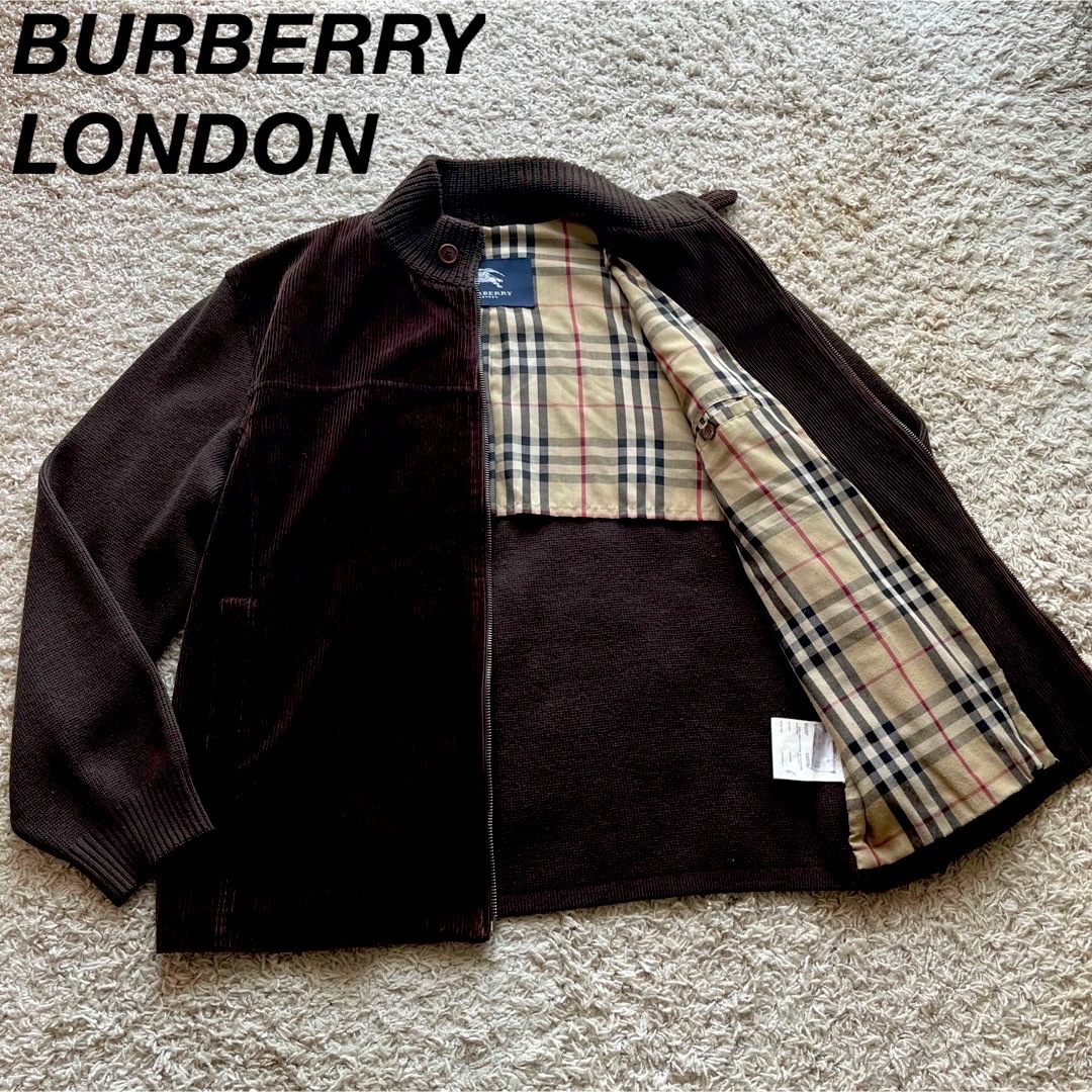 BURBERRY - 【希少】バーバリー ニットブルゾン ノバチェック スペイン ...