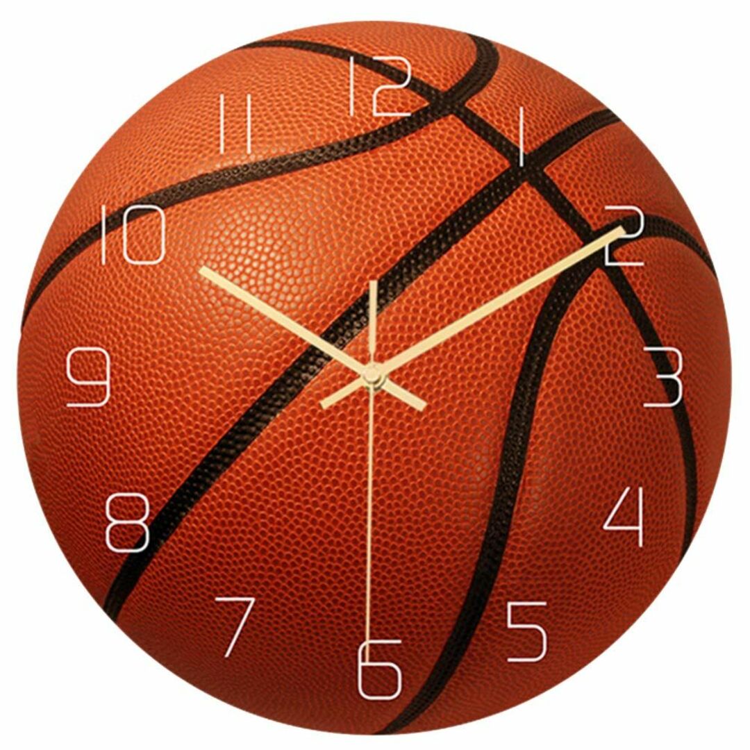 TEHAUX 壁掛け時計 おしゃれ バスケットボールデザイン 吊り時計 壁 装飾