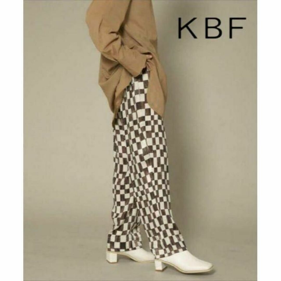 KBF(ケービーエフ)のKBF チェッカープリントイージーパンツ ウィメンズ レディースのパンツ(カジュアルパンツ)の商品写真