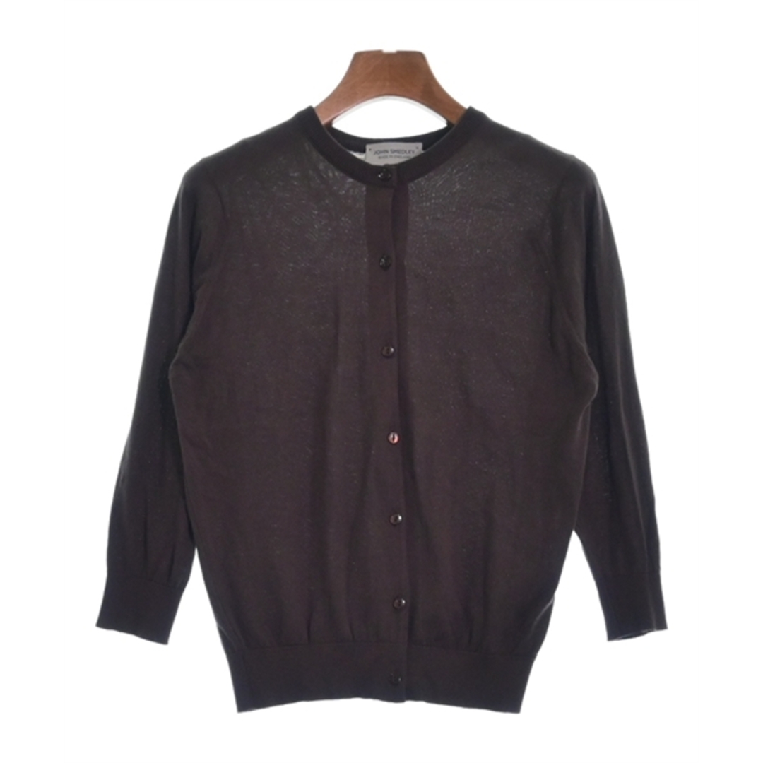 JOHN SMEDLEY ジョンスメドレー カーディガン S 茶系 - カーディガン