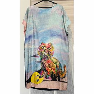 ツモリチサト(TSUMORI CHISATO)のツモリチサト　ビルバオキャット　ドッキングT(ひざ丈ワンピース)