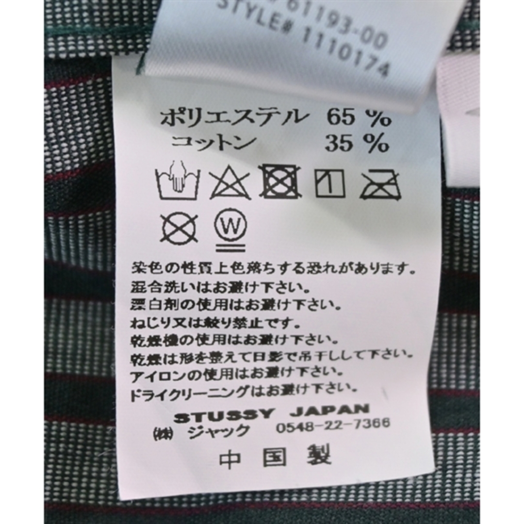 STUSSY ステューシー カジュアルシャツ XL 緑系x赤等(ストライプ) 5