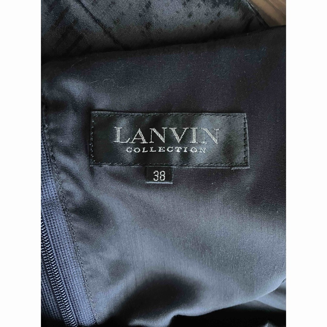 LANVIN COLLECTION(ランバンコレクション)の美品　LANVAN ブラックワンピース レディースのワンピース(ひざ丈ワンピース)の商品写真