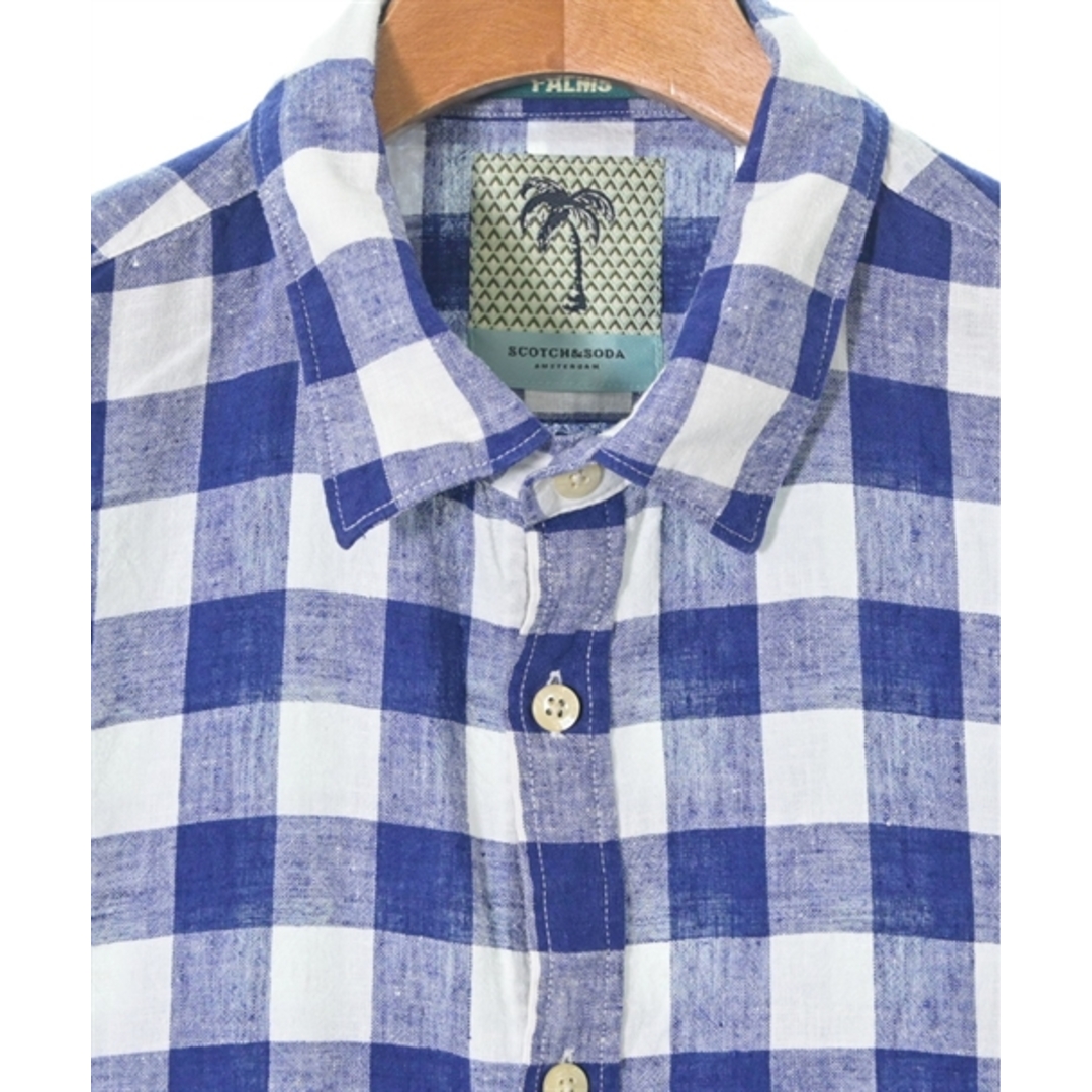 SCOTCH & SODA(スコッチアンドソーダ)のSCOTCH&SODA カジュアルシャツ L 紺x白(ギンガムチェック) 【古着】【中古】 メンズのトップス(シャツ)の商品写真