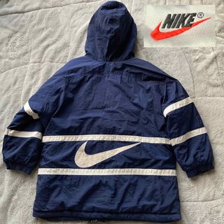 90s NIKE ナイキ 銀タグ 刺繍ロゴ 中綿 ナイロンジャケット パーカー