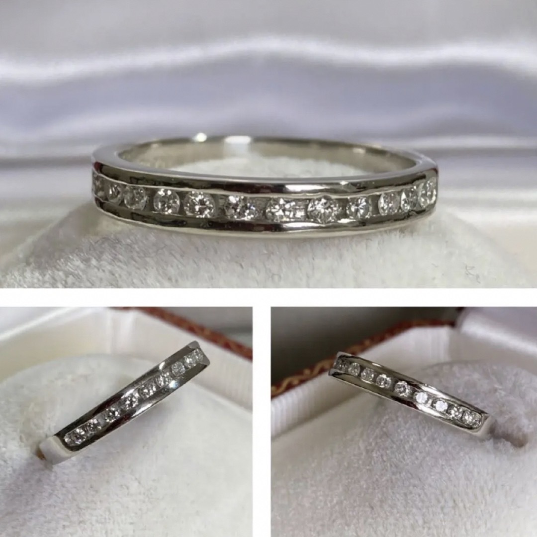 Pt900 0.23ct レール留め ダイヤモンドリング 指輪 | フリマアプリ ラクマ
