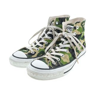 A BATHING APE - A BATHING APE スニーカー 27cm カーキx緑系x黒等